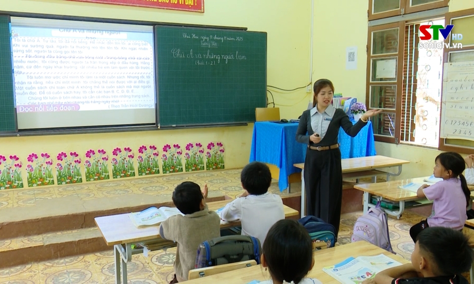 Trường tiểu học Chiềng Lương với phong tr&agrave;o thi đua dạy tốt, học tốt