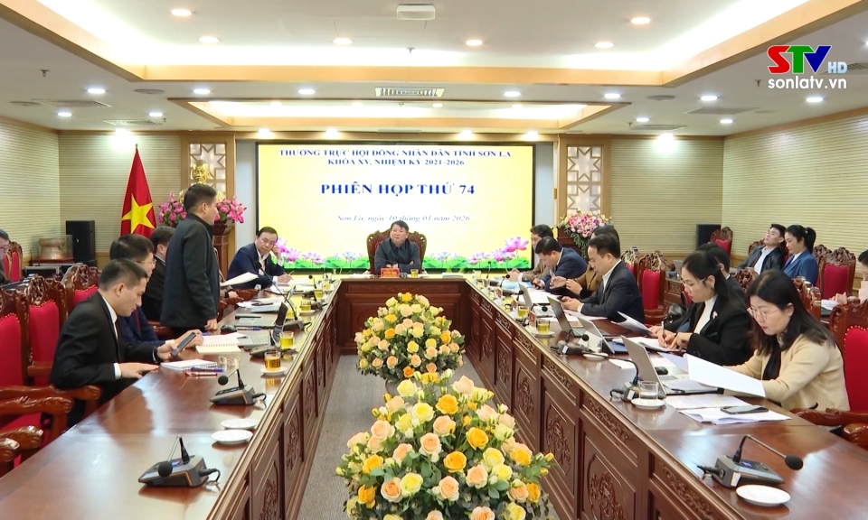 Phi&ecirc;n họp thứ 74 Thường trực HĐND tỉnh kh&oacute;a XV, nhiệm kỳ 2021-2026